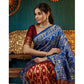 Beautiful Women's Silk Blend Zari Weaving Saree With Blouse Piece