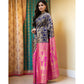 Pretty Women's Silk Blend Zari Weaving Saree With Blouse Piece