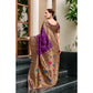 Designer Women's Silk Blend Paithani Weaving Saree With Blouse Piece