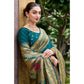 Designer Women's Silk Blend Paithani Weaving Saree With Blouse Piece