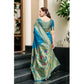Designer Women's Silk Blend Paithani Weaving Saree With Blouse Piece