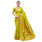 Adorable Women's Silk Blend Zari Woven Saree With Blouse Piece