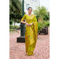 Adorable Women's Silk Blend Zari Woven Saree With Blouse Piece