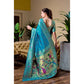 Designer Women's Silk Blend Paithani Weaving Saree With Blouse Piece