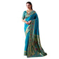 Stylish Women's Silk Blend Zari Woven Saree With Blouse Piece