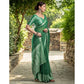 Sensational Women's Georgette Weaving Saree With Blouse Piece