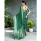 Sensational Women's Georgette Weaving Saree With Blouse Piece