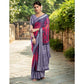 Sensational Women's Georgette Weaving Saree With Blouse Piece