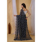 Lovely Women's Georgette Printed Saree With Blouse Piece