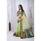 Ravishing Women's Organza jacquard Embellished Saree With Blouse Piece