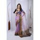 Ravishing Women's Organza jacquard Embellished Saree With Blouse Piece