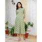 Gorgeous Women's Rayon Print With Embroidery Work A Line Kurti