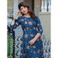 Gorgeous Women's Rayon Print With Embroidery Work A Line Kurti