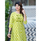 Gorgeous Women's Rayon Print With Embroidery Work A Line Kurti