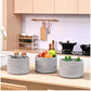 Facinating Cotton 9x7 Inch Pack of 3 Storage Basket For Clothes