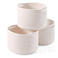 Facinating Cotton 9x7 Inch Pack of 3 Storage Basket For Clothes