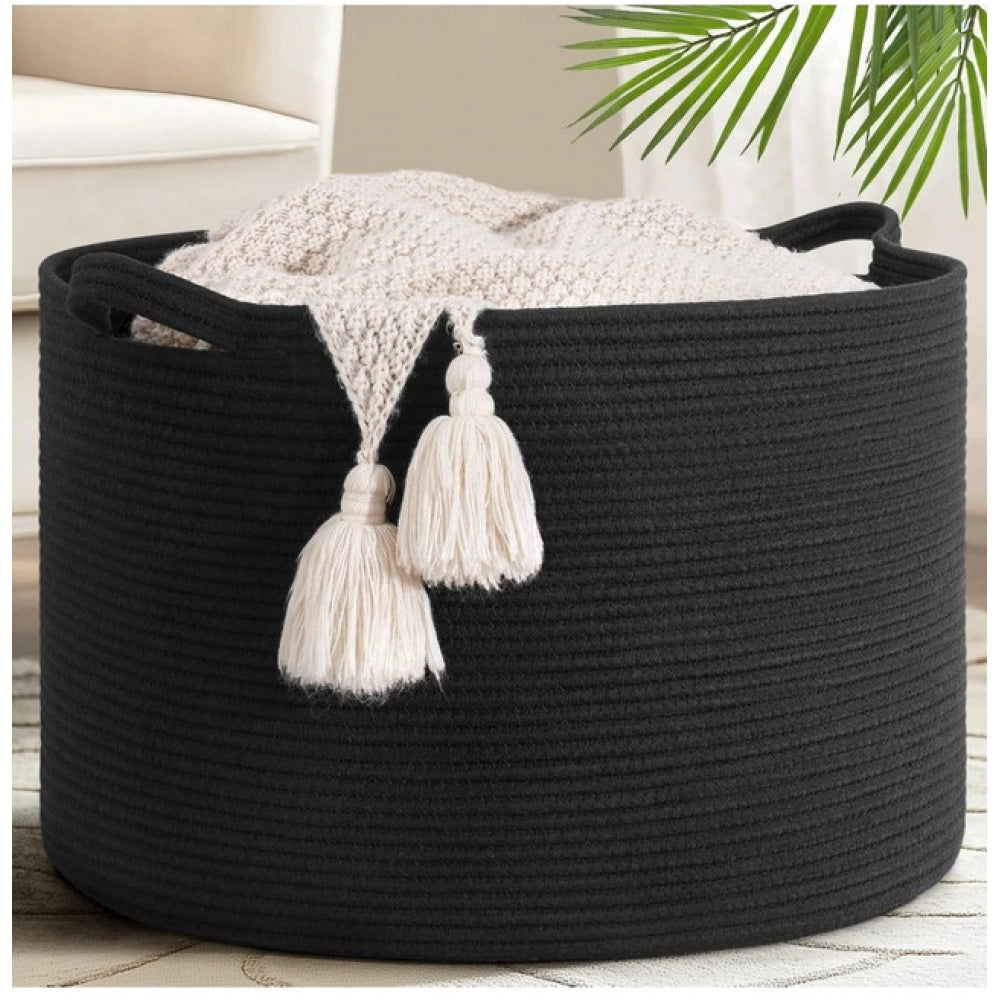 Gracious Cotton Basket 14x12 Inch Storage Basket For Clothes