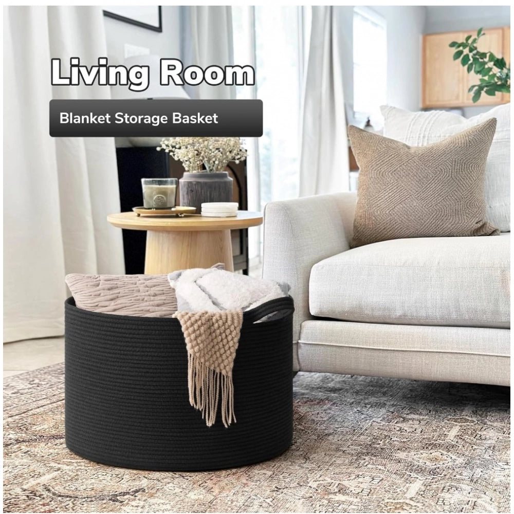 Gracious Cotton Basket 14x12 Inch Storage Basket For Clothes