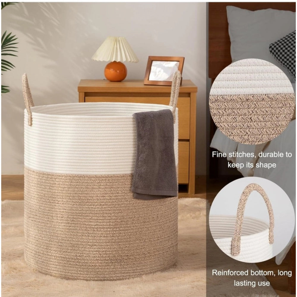 Gracious Cotton 12x14 Inch-Kidi-Handle Storage Basket For Clothes