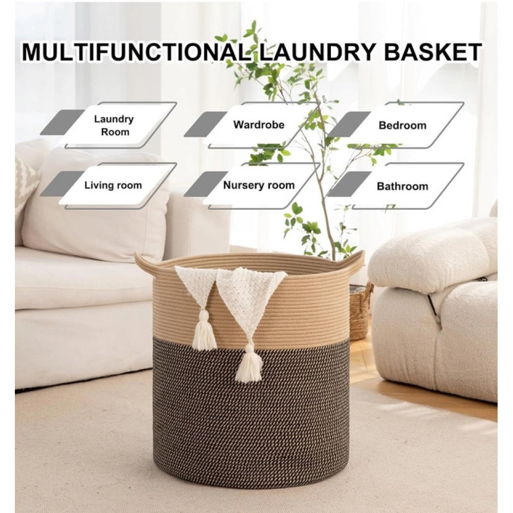 Gracious Cotton 12x14 Inch -Storage Basket For Clothes