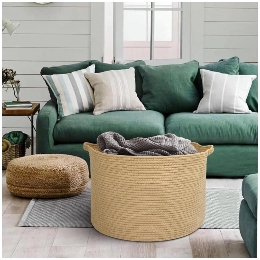 Gracious Cotton 14x12 Inch Pack of 1 Storage Basket For Clothes