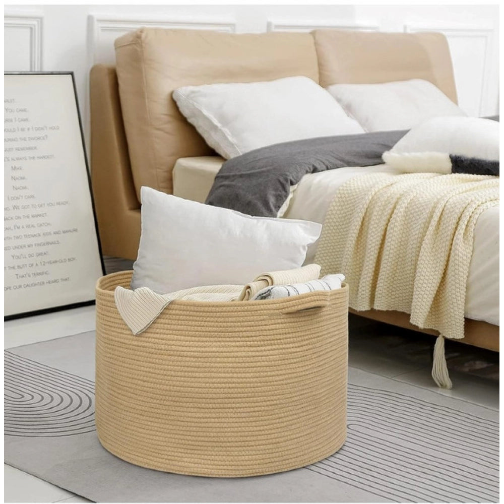 Gracious Cotton 14x12 Inch Pack of 1 Storage Basket For Clothes