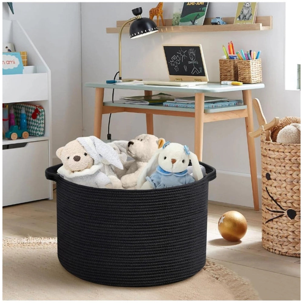 Gracious Cotton 14x12 Inch Pack of 1 Storage Basket For Clothes