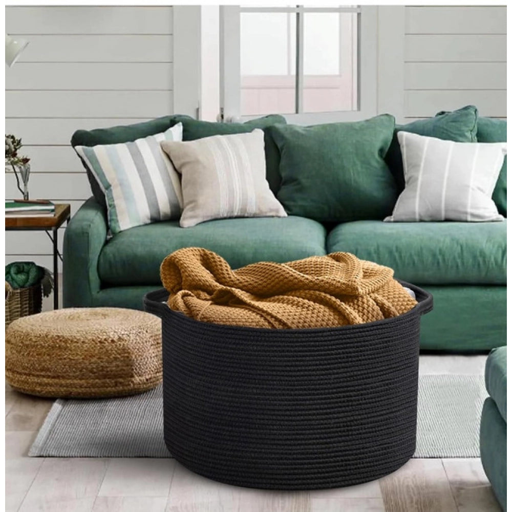 Gracious Cotton 14x12 Inch Pack of 1 Storage Basket For Clothes