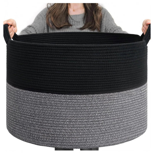 Charming Cotton 16x14 Inch Pack of 1 Storage Basket For Clothes