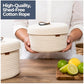 Astonishing Cotton 2 Pcs Set Roti Box Storage Basket With Lid