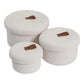 Exclusive Cotton 3 Pcs Set Roti Box Storage Basket With Lid