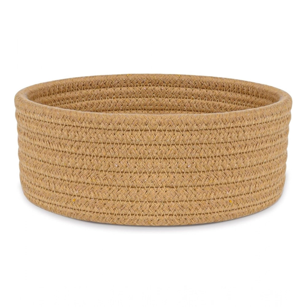 Superior Cotton 8x3 Inch Round 1 Pcs Bedside Organizer