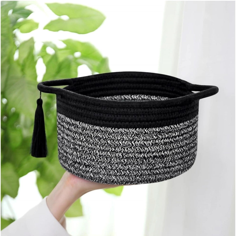 Exclusive Cotton 8x4 Inch Round 2 Set Kidi With Jhalar Bedside Organizer