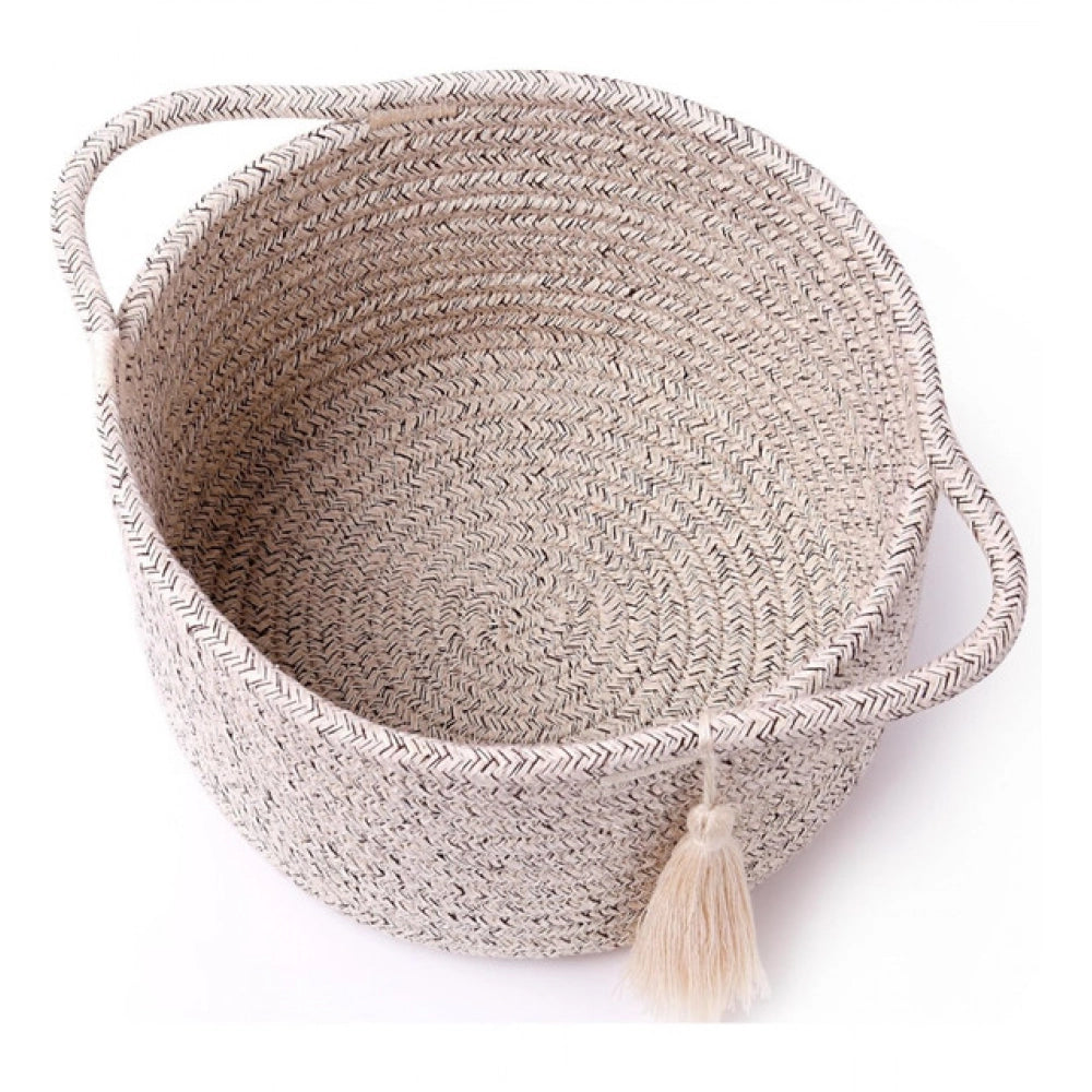 Exclusive Cotton 8x4 Inch Round 2 Set Kidi With Jhalar Bedside Organizer