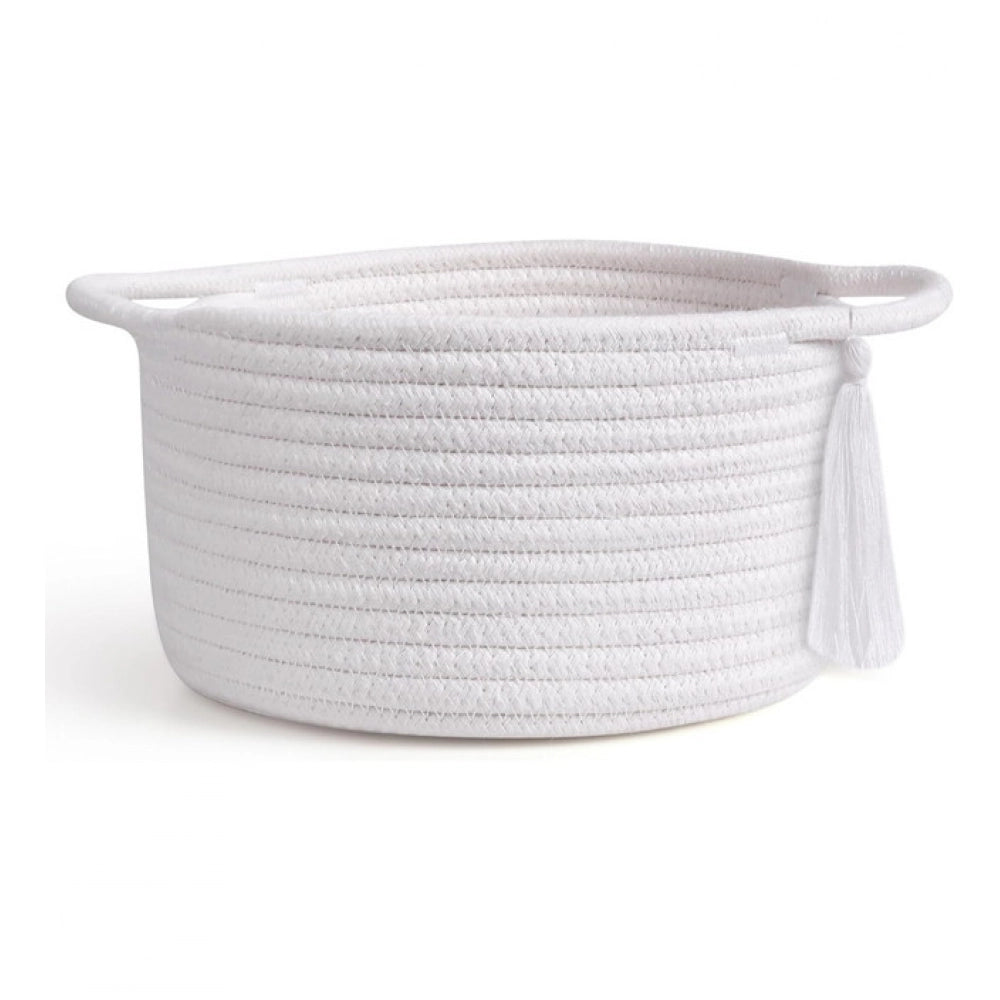 Exclusive Cotton 8x4 Inch Round 2 Set With Jhalar Bedside Organizer