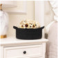 Casual Cotton 8x3 Inch Round Bedside Organizer