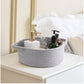 Casual Cotton 8x3 Inch Round Bedside Organizer