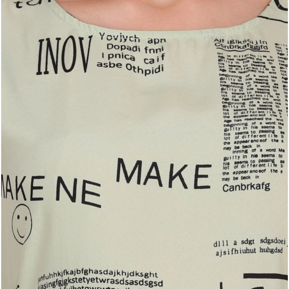 Facinating Women's Casual Crepe Sleeveless Slit Dress