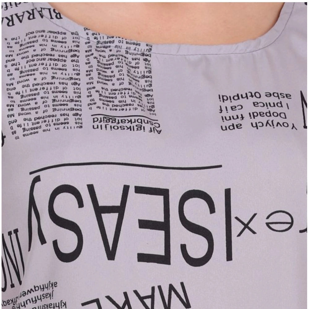 Facinating Women's Casual Crepe Sleeveless Slit Dress