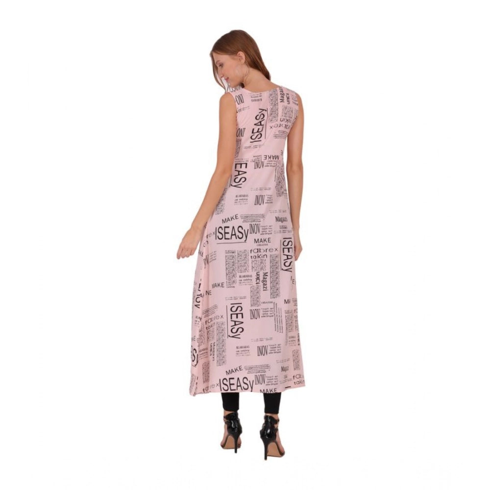 Facinating Women's Casual Crepe Sleeveless Slit Dress