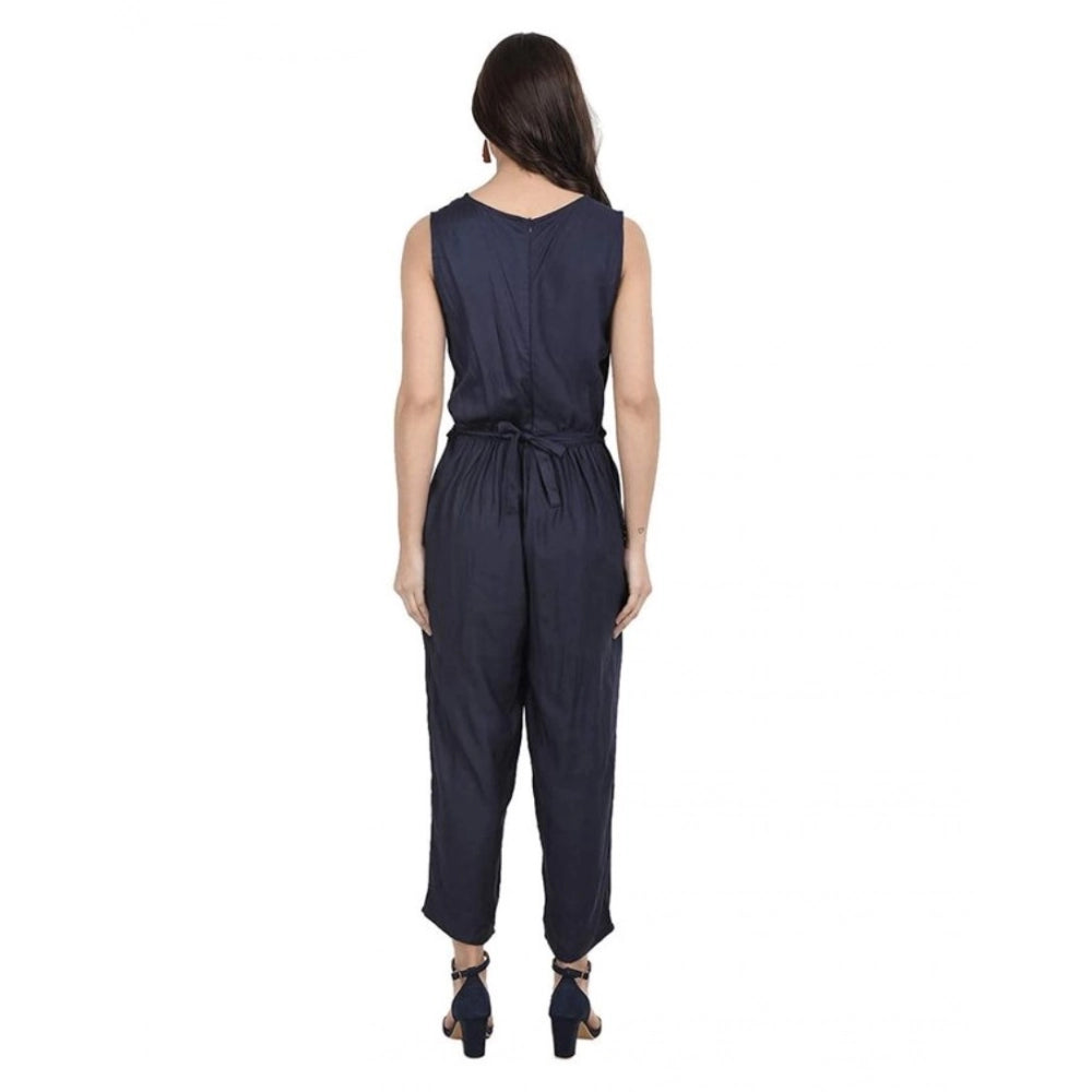 Dazzling Women's Casual Crepe Sleeveless Jump Suit