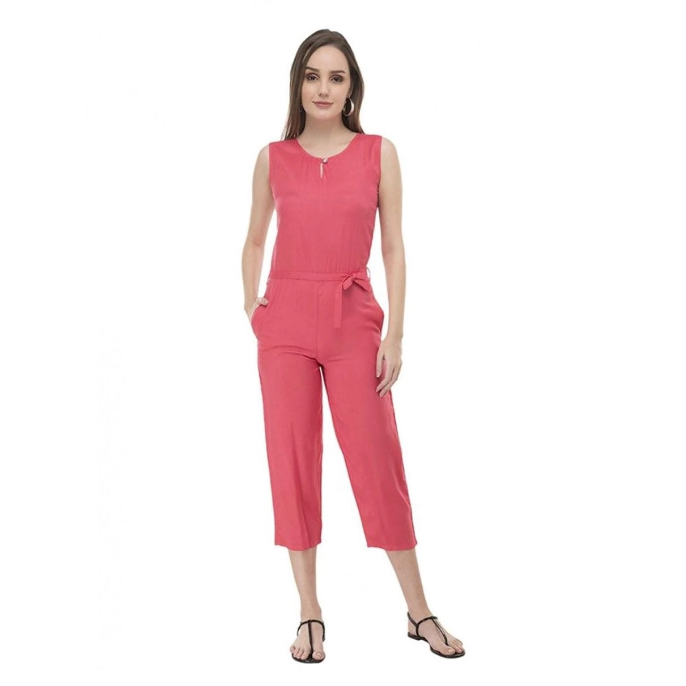 Dazzling Women's Casual Crepe Sleeveless Jump Suit