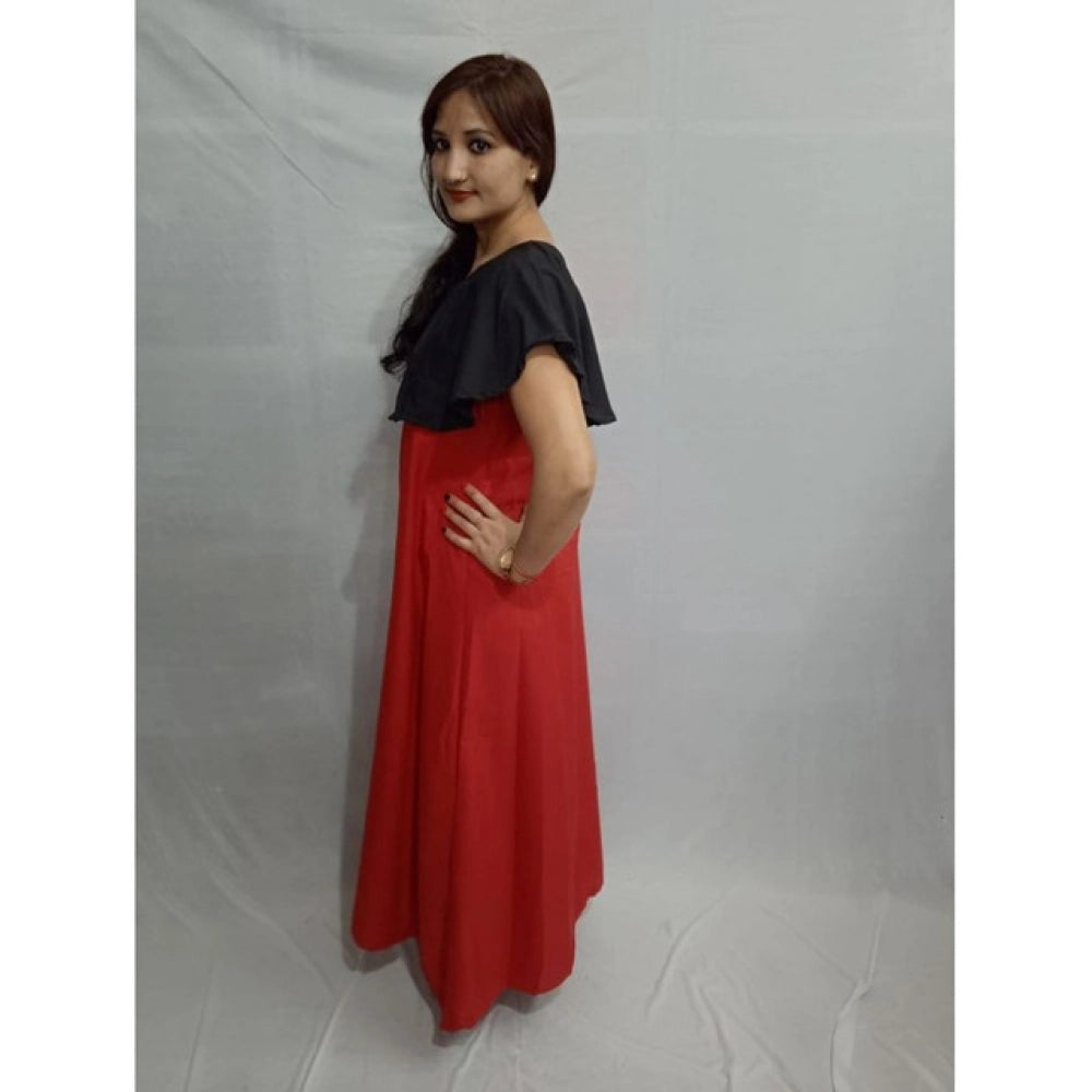 Dazzling Women's Casual Crepe Cape Sleeve Dress