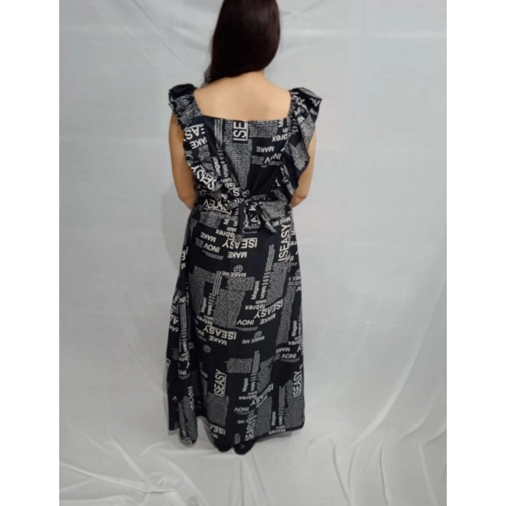 Dazzling Women's Casual Crepe Sleeveless Dress