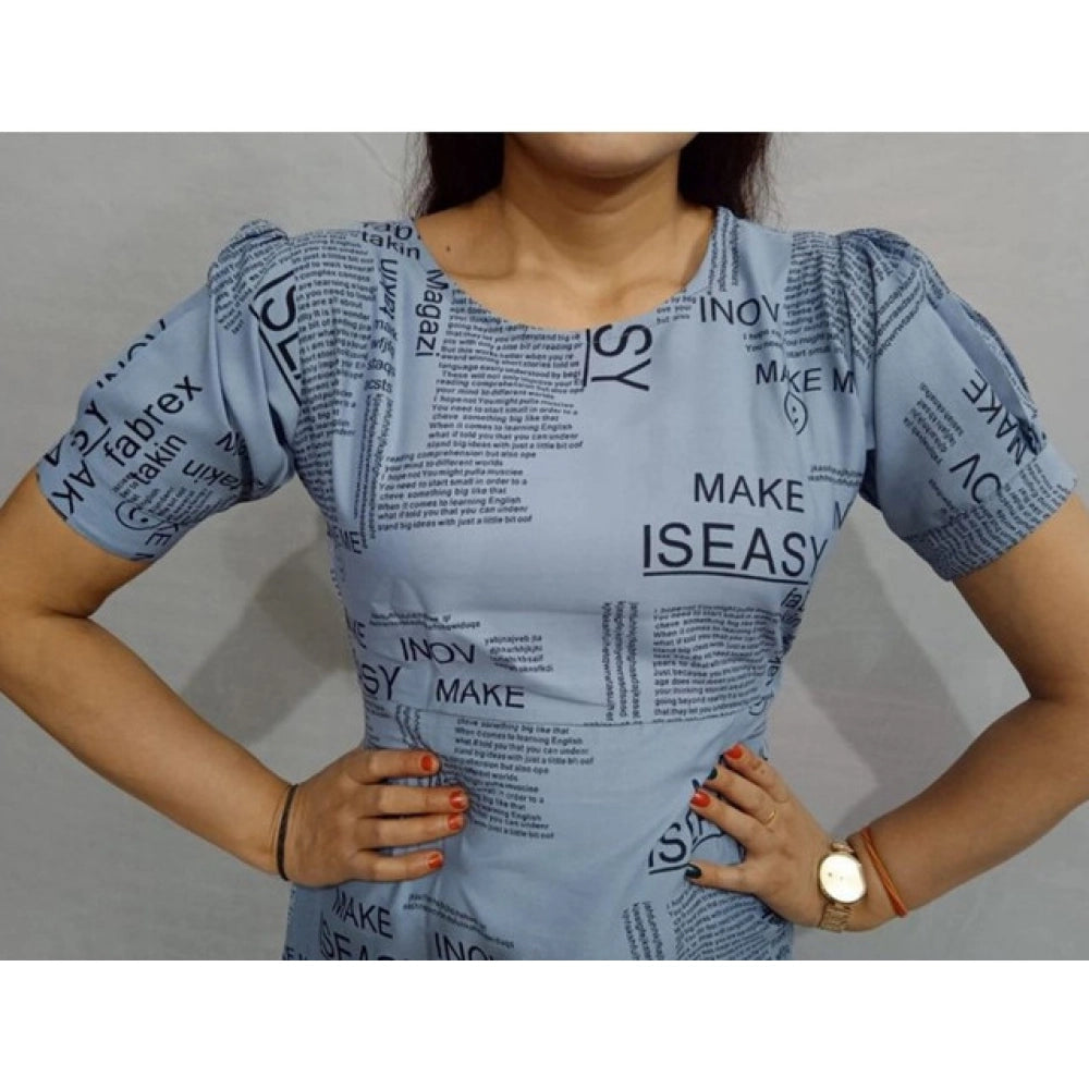 Dazzling Women's Casual Crepe Half Sleeves Dress