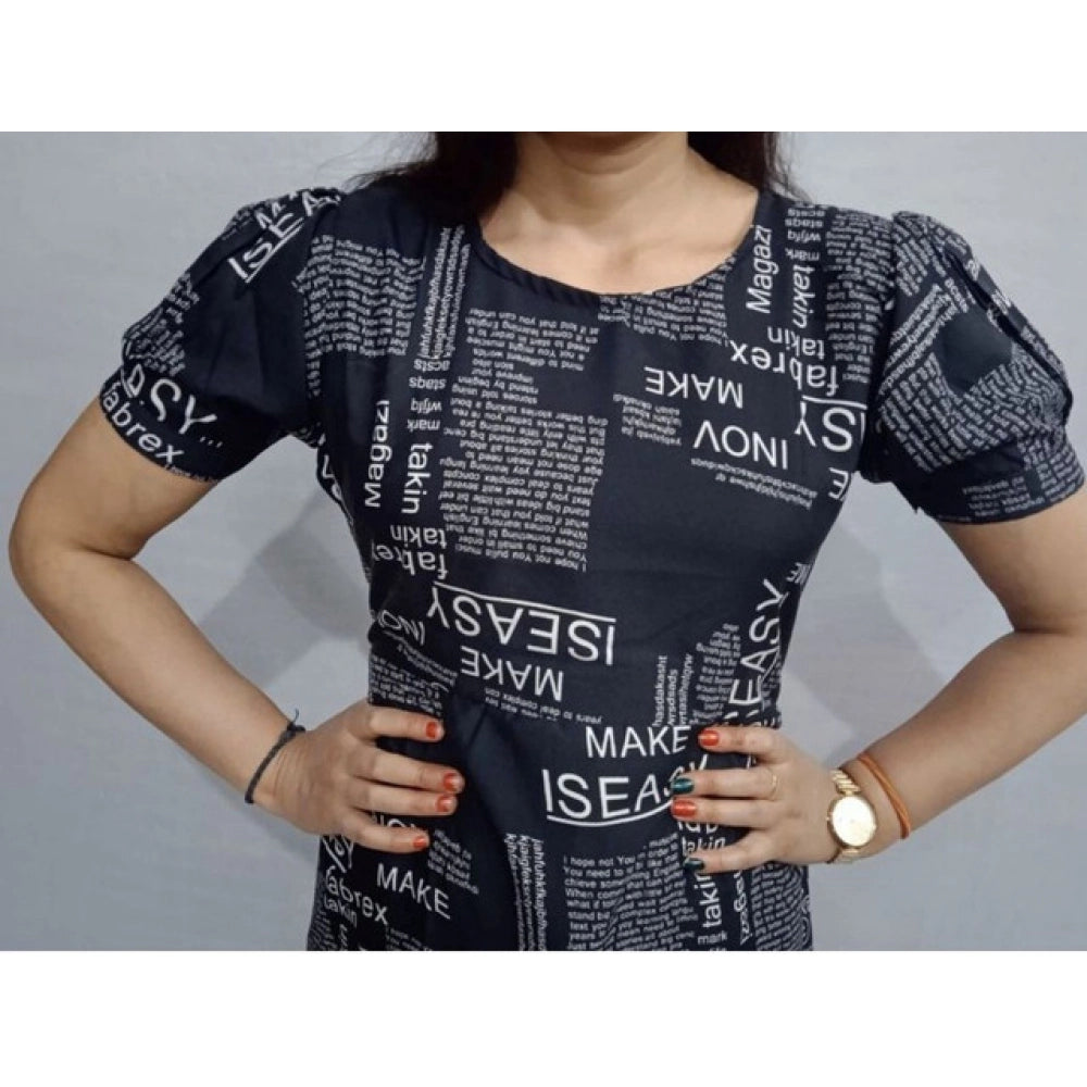 Dazzling Women's Casual Crepe Half Sleeves Dress