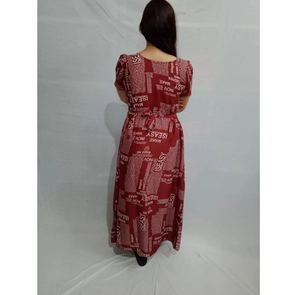 Dazzling Women's Casual Crepe Half Sleeves Dress