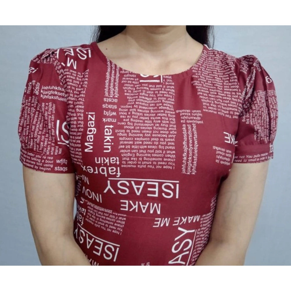 Dazzling Women's Casual Crepe Half Sleeves Dress