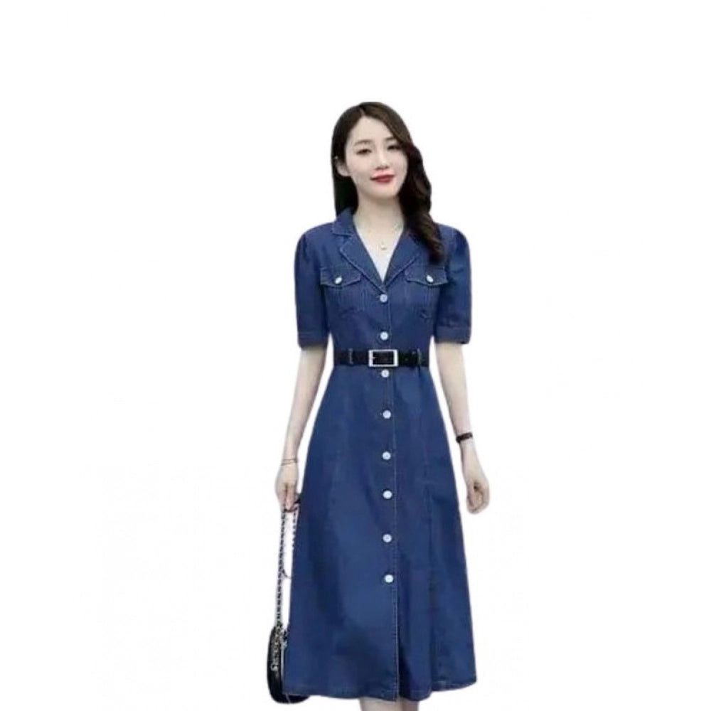 Tremendous Women's Casual Denim Half Sleeves Dress