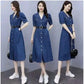 Tremendous Women's Casual Denim Half Sleeves Dress